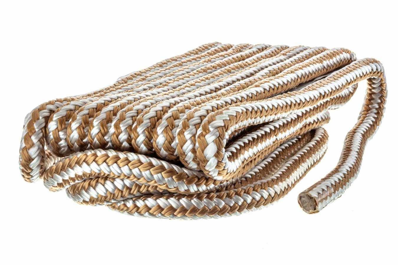 Attwood Dock Line, 3/8 Inch x 20 Foot, White/Gold