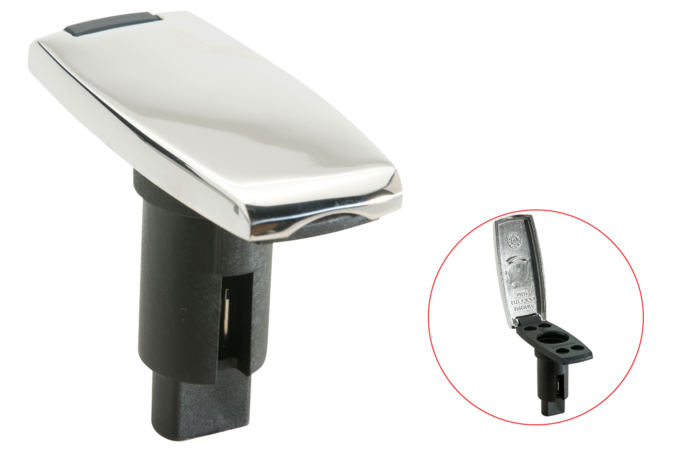 Attwood LightArmor 910V Series Rectangle Base, Stainless Steel, 3-Pin