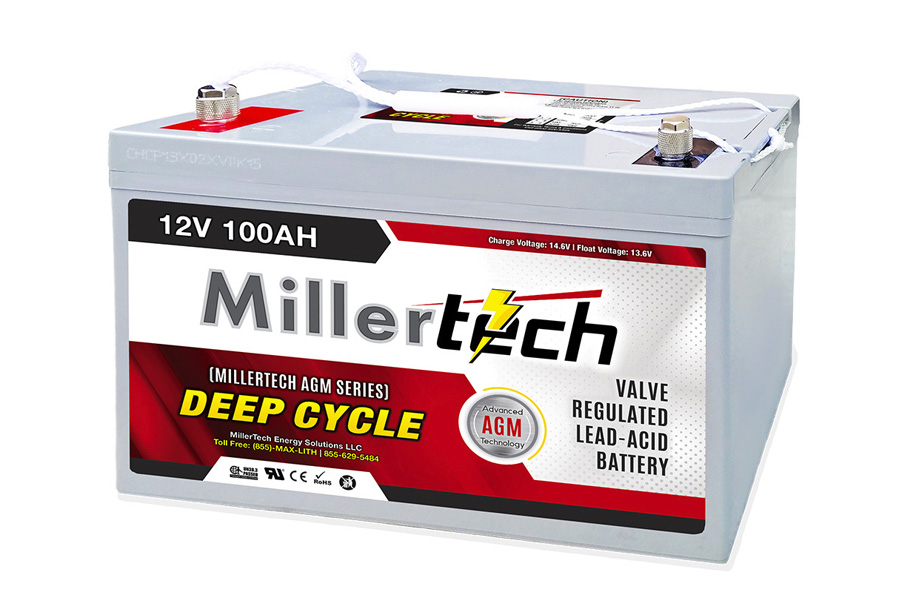 Millertech 12V 100AH AGM Series Sealed Lead-Acid Battery