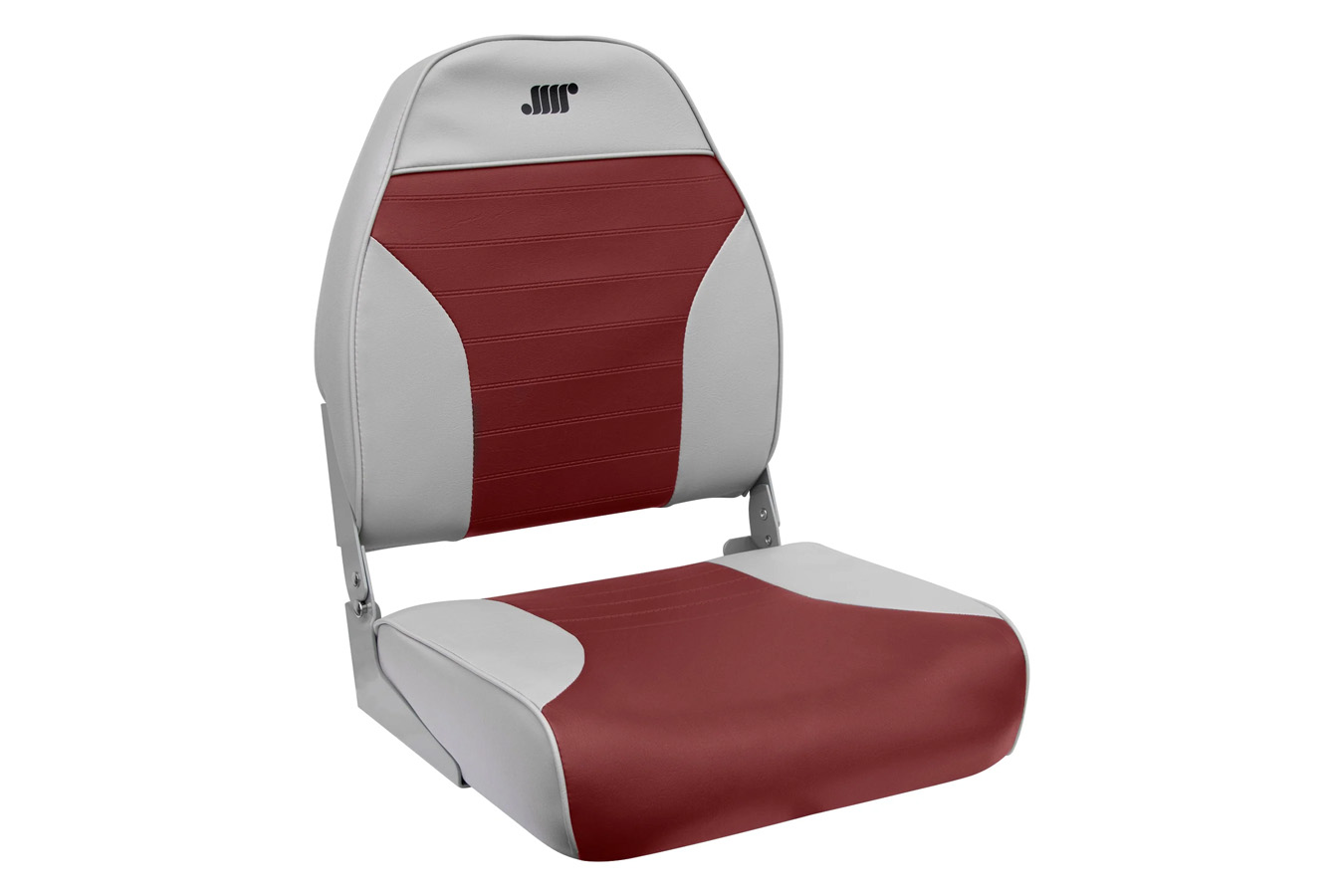 Wise Traditional High Back Fishing Seat - Grey/Red