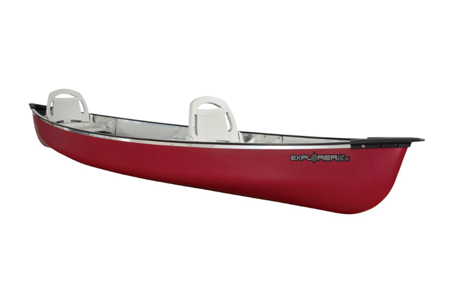 Pelican Boats Explorer 14.6 DLX Canoe, Burgundy Red