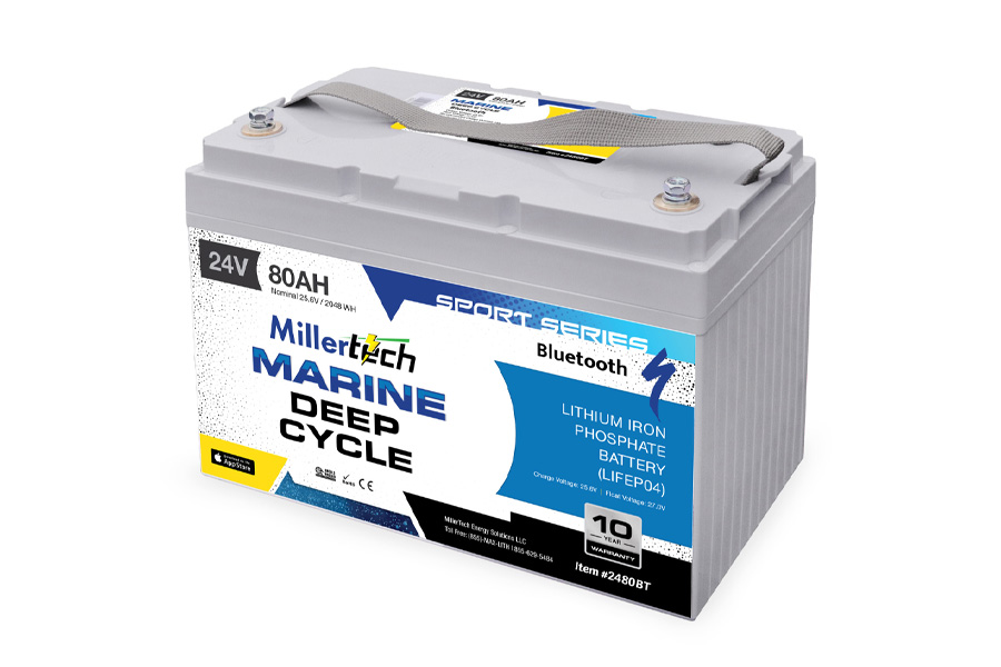 Millertech 24V 80AH Sport Series Lithium Battery with Bluetooth