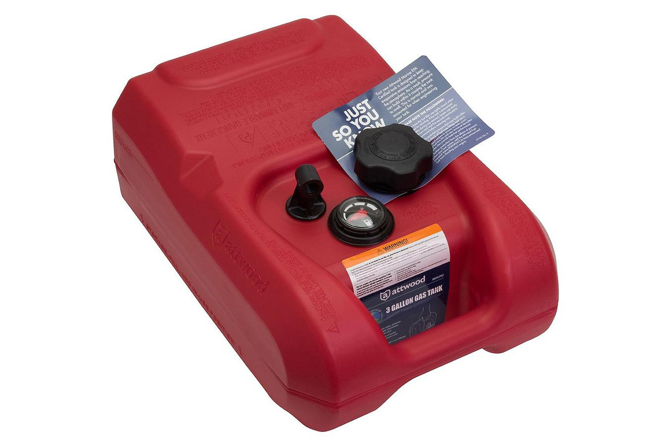 Attwood 3-Gallon Fuel Tank with Gauge