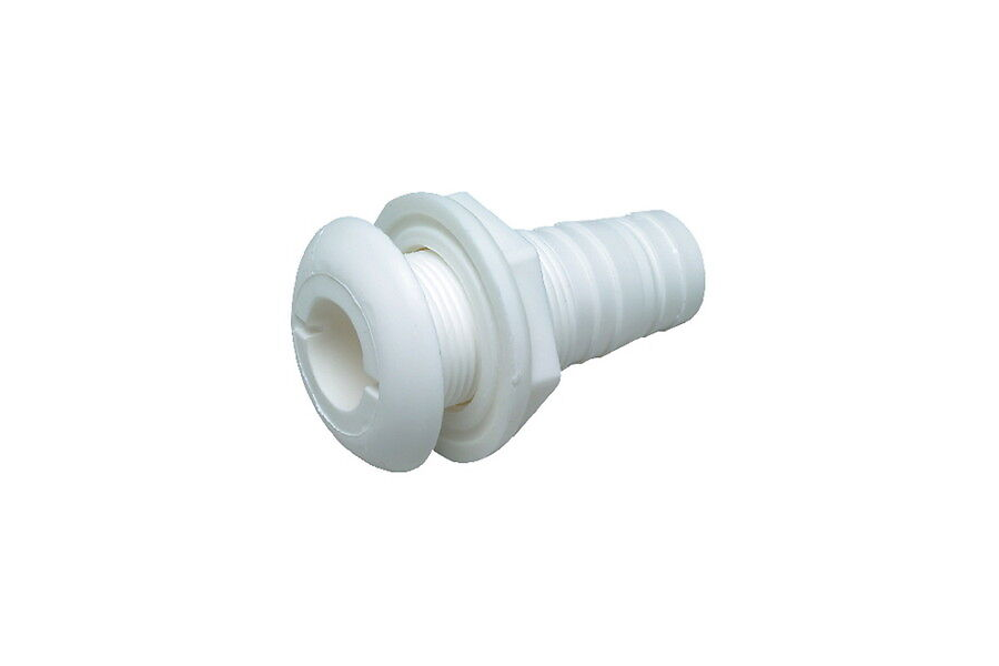 Seachoice Thru-Hull Connector with Broad Flange - White