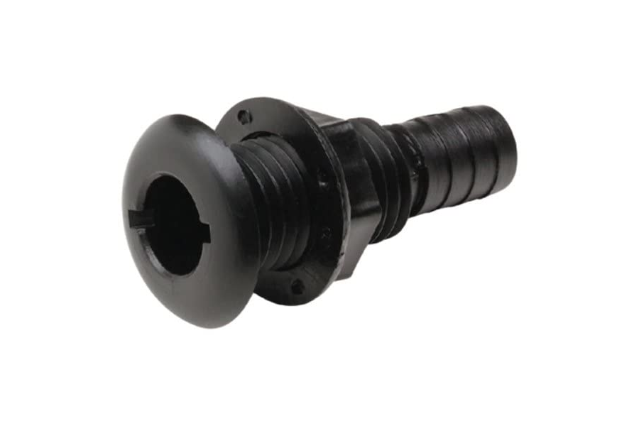 Seachoice Thru-Hull Connector with Broad Flange - Black Plastic 