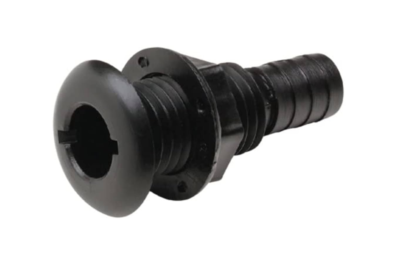 Seachoice Thru Hull Connector Black Plastic 1-1/8