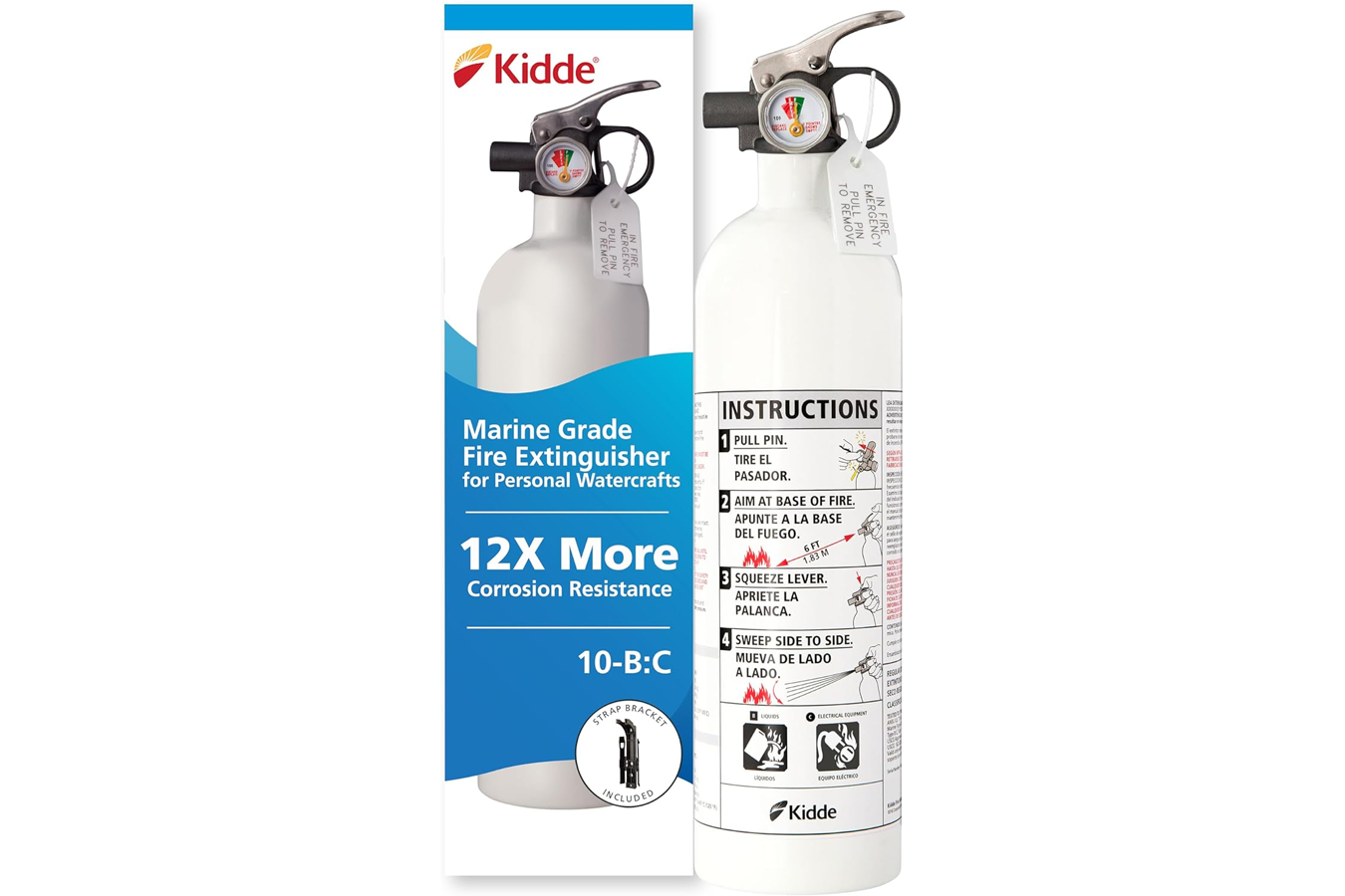 Kidde Marine Fire Extinguisher for Boats, 5-B:C, 3.3 Lbs.