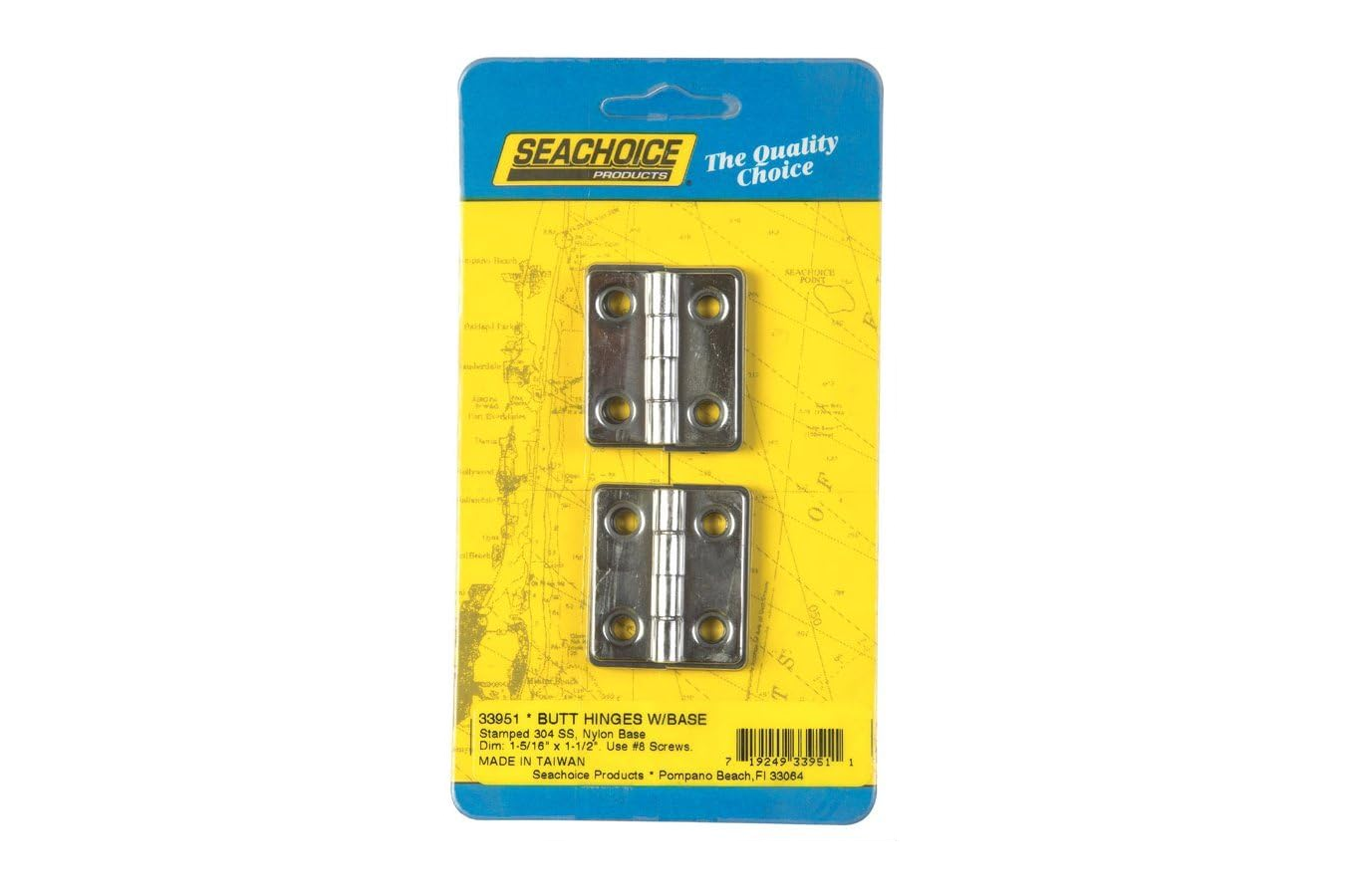 Seachoice Stainless Steel Butt Hinge w/ Base