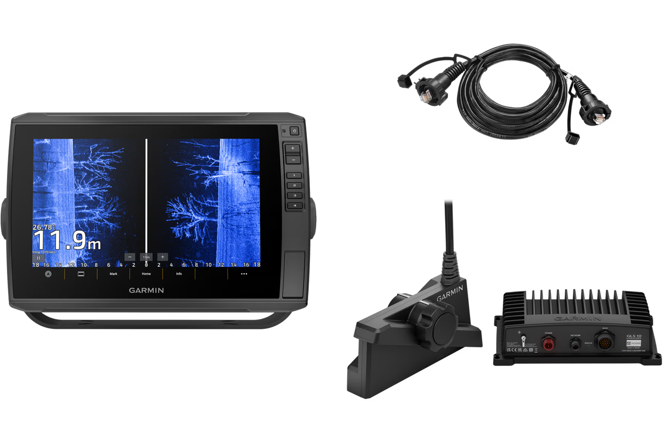 Garmin ECHOMAP Ultra 2 and Garmin LiveScope Plus LVS34 Bundle