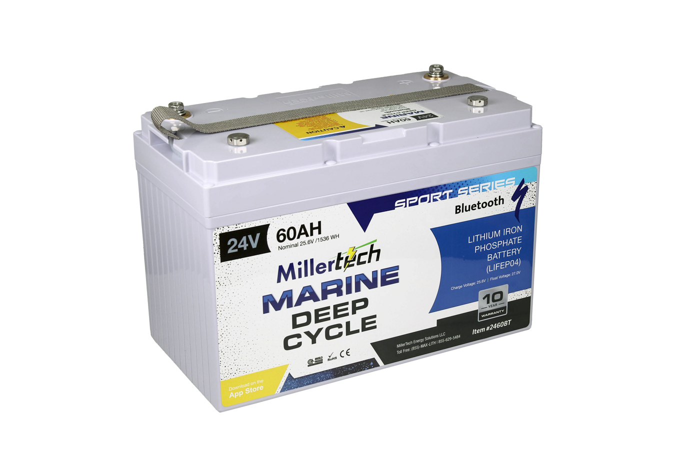 Millertech 24V 60AH Sport Series Lithium Battery w/ Bluetooth