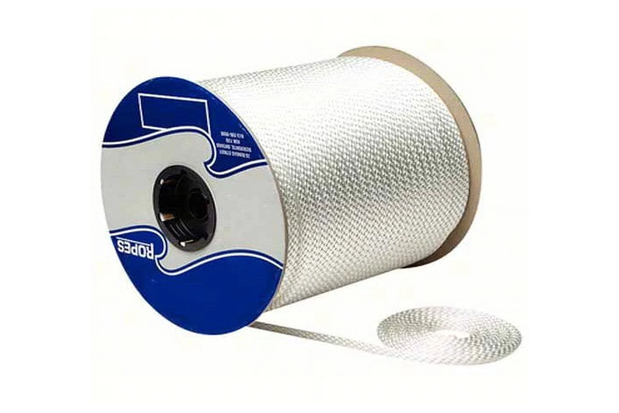 Seachoice Solid Braid Nylon Rope 5/16 in White Bulk 
